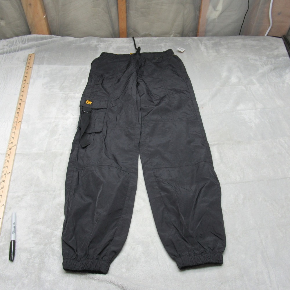 Fivestar Pants Womens XS Black Cargo Rain Wind Low Rise Balloon Jogger 26x28 NEW